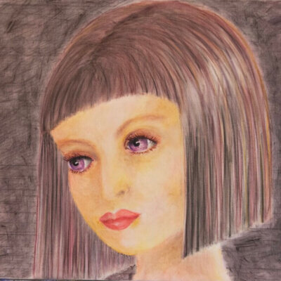 'Introspective'/Pastelpotlood op doek/60x80/426,--